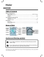 Preview for 2 page of Haier HVS1000 Operation Manual