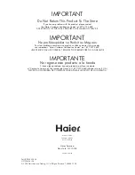 Preview for 32 page of Haier HVTS04 User Manual