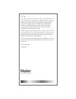 Preview for 2 page of Haier HW-18CH2N User Manual