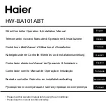 Preview for 1 page of Haier HW-BA101ABT Operation & Installation Manual