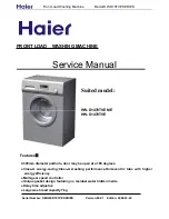 Haier HW-D1470TVE ME Service Manual preview