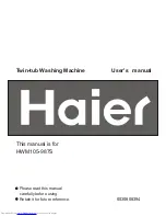 Preview for 1 page of Haier HWM105-987S User Manual