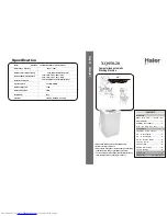 Preview for 1 page of Haier HWM50-28HK User Manual