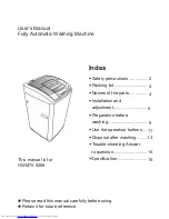 Preview for 1 page of Haier HWM70-9288 User Manual