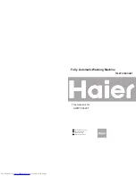 Preview for 1 page of Haier HWM78-0528T User Manual