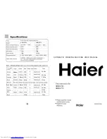 Haier HWMSP60 User Manual preview