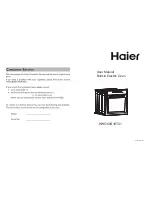 Preview for 1 page of Haier HWO60S10TX1 User Manual