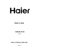 Preview for 1 page of Haier HWO60S14TPB2 Installation And User Manual