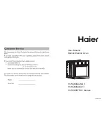 Preview for 1 page of Haier HWO60S4LMX1 User Manual