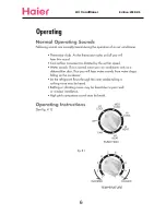 Preview for 2 page of Haier HWS24VH6 - Cool Heat Window Air Operation Manual