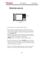 Preview for 4 page of Haier HWS24VH6 - Cool Heat Window Air Operation Manual