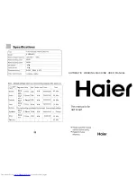 Haier HWT80AW1 User Manual preview