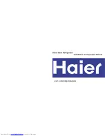 Haier HXC-158 Installation And Operation Manual предпросмотр