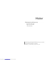 Предварительный просмотр 1 страницы Haier HYC-260-360 Operation Manual