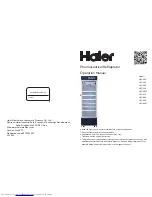 Предварительный просмотр 1 страницы Haier HYC-260 Operation Manual