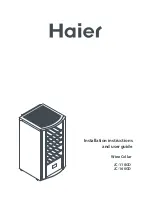 Preview for 1 page of Haier JC-110GD Installation Instructions & User Manual