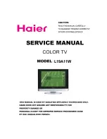 Preview for 1 page of Haier L19A11W Service Manual