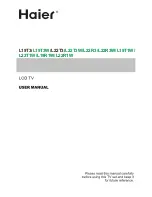Preview for 1 page of Haier L19R1W User Manual