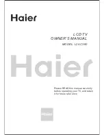 Preview for 1 page of Haier L24C360 Owner'S Manual