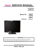 Preview for 1 page of Haier L26F6 Service Manual