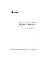 Preview for 1 page of Haier L26M9 User Manual