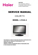 Preview for 1 page of Haier L37A9A-A Service Manual
