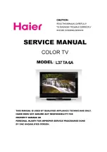 Preview for 1 page of Haier L37TA6A Service Manual