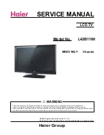 Haier L42B1180 Service Manual preview