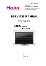 Предварительный просмотр 1 страницы Haier L42H8 Service Manual