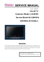 Haier LC22KW1 Service Manual preview