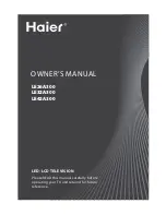 Preview for 1 page of Haier LE26A300 User Manual
