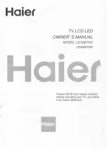 Предварительный просмотр 1 страницы Haier LE32B7000 Owner'S Manual