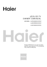 Предварительный просмотр 1 страницы Haier LE32K6600GA Owner'S Manual