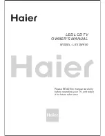 Предварительный просмотр 1 страницы Haier LE32M600 Owner'S Manual