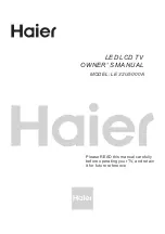 Haier LE32U5000A Owner'S Manual preview