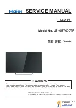 Haier LE40B7000TF Service Manual preview