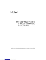 Предварительный просмотр 1 страницы Haier LE40T3 User Manual