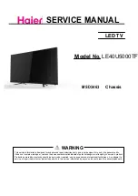 Preview for 1 page of Haier LE40U5000TF Service Manual