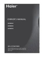 Предварительный просмотр 1 страницы Haier LE42A300 Owner'S Manual