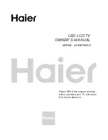 Haier LE43B7600A Owner'S Manual preview