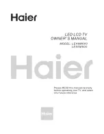 Preview for 1 page of Haier LE48M600 Owner'S Manual