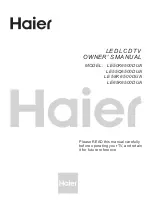 Preview for 1 page of Haier LE50K6500DUA Owner'S Manual