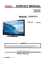 Предварительный просмотр 1 страницы Haier LE55B1381a Service Manual