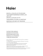 Preview for 1 page of Haier LED40T3 User Manual