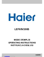 Preview for 1 page of Haier LEF65V200S Operating Instructions Manual