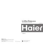 Preview for 1 page of Haier Little Sea-ox FCD-30 User Manual