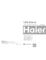 Haier Little Sea-ox FCD-JTHC40-III (E) User Manual предпросмотр