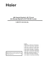 Preview for 1 page of Haier LT15R1BW User Manual