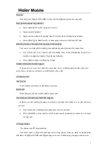 Preview for 9 page of Haier M1121 User Manual