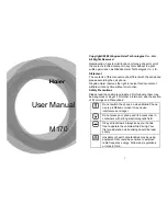 Haier M170 User Manual preview